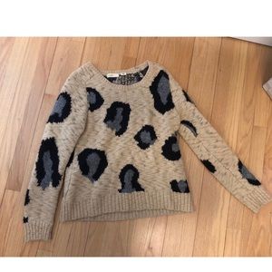 Anthropologie Leopard Sweater-Size M